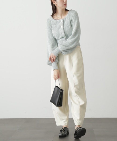 FREE'S MART（フリーズマート）の「◆ラメシャギーニットカーディガン（カーディガン/ボレロ・レディース・ピンク/グリーン/グレー・FREE）」の12枚目の写真