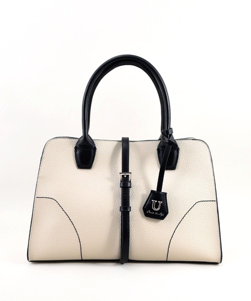 U（ユー）の「Julia【ジュリア】トートバッグ/A4サイズ オフィスバッグ（ビジネスバッグ・レディース・グレー系その他/キャメル/ブラウン系その他/オフホワイト/ベージュ系その他/アイボリー/ベージュ系その他2・FREE）」の11枚目の写真