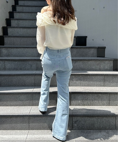 NOMAE（ノーマエ）の「シアーオフショルブラウス（シャツ/ブラウス・レディース・ライトピンク/アイボリー/ライトグレー/グレー系その他・FREE）」の13枚目の写真