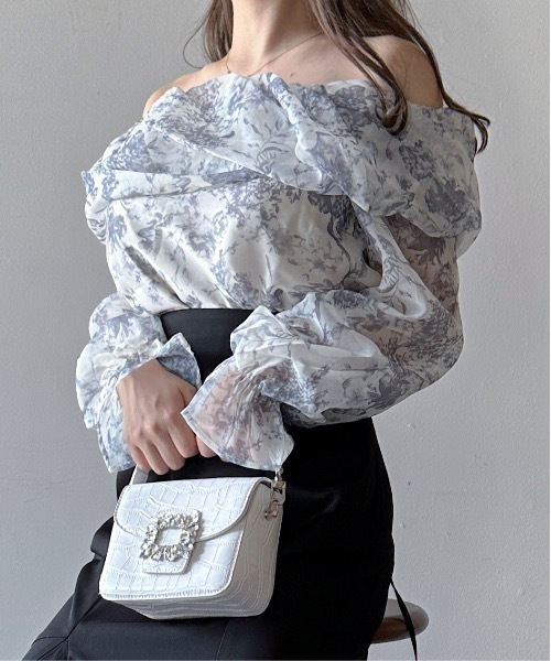 NOMAE（ノーマエ）の「シアーオフショルブラウス（シャツ/ブラウス・レディース・ライトピンク/アイボリー/ライトグレー/グレー系その他・FREE）」の15枚目の写真