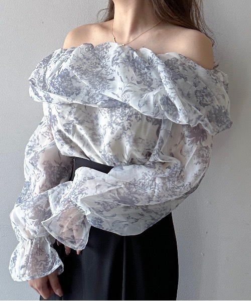 NOMAE（ノーマエ）の「シアーオフショルブラウス（シャツ/ブラウス・レディース・ライトピンク/アイボリー/ライトグレー/グレー系その他・FREE）」の17枚目の写真