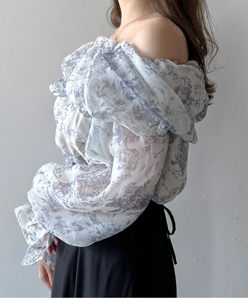 NOMAE（ノーマエ）の「シアーオフショルブラウス（シャツ/ブラウス・レディース・ライトピンク/アイボリー/ライトグレー/グレー系その他・FREE）」の18枚目の写真