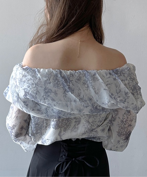 NOMAE（ノーマエ）の「シアーオフショルブラウス（シャツ/ブラウス・レディース・ライトピンク/アイボリー/ライトグレー/グレー系その他・FREE）」の19枚目の写真