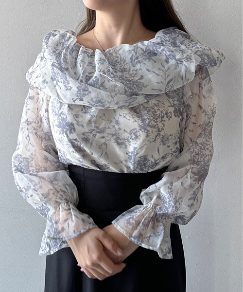 NOMAE（ノーマエ）の「シアーオフショルブラウス（シャツ/ブラウス・レディース・ライトピンク/アイボリー/ライトグレー/グレー系その他・FREE）」の20枚目の写真