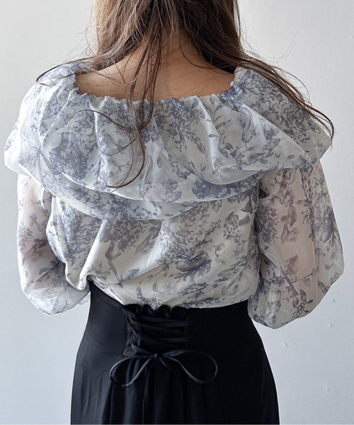 NOMAE（ノーマエ）の「シアーオフショルブラウス（シャツ/ブラウス・レディース・ライトピンク/アイボリー/ライトグレー/グレー系その他・FREE）」の22枚目の写真