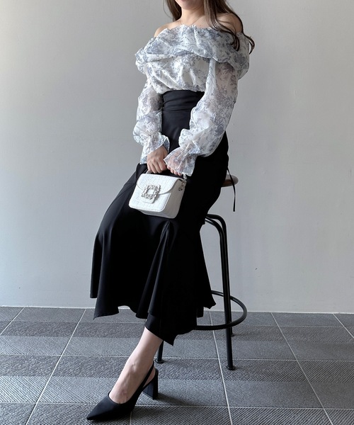 NOMAE（ノーマエ）の「シアーオフショルブラウス（シャツ/ブラウス・レディース・ライトピンク/アイボリー/ライトグレー/グレー系その他・FREE）」の14枚目の写真