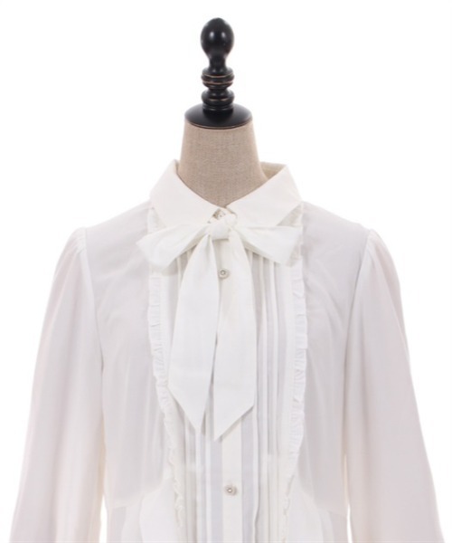 axes femme POETIQUE(アクシーズファムポエティック)の「フィッシュテールシャツチュニ(チュニック・レディース・ブラック/モカ/キナリ・MEDIUM)」の5枚目の写真