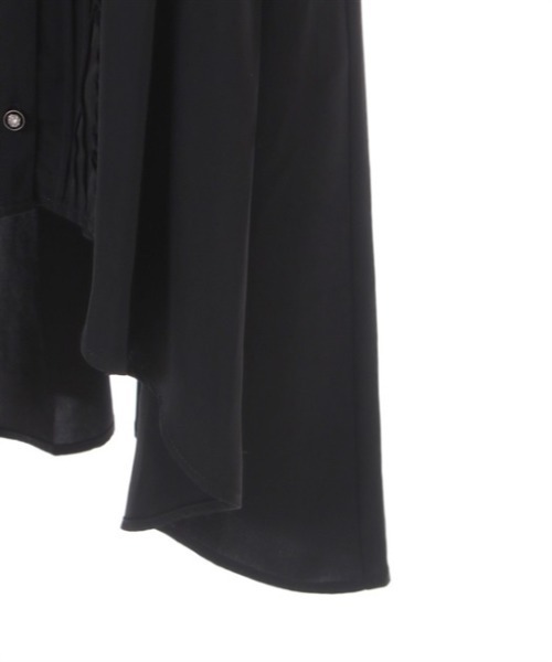 axes femme POETIQUE(アクシーズファムポエティック)の「フィッシュテールシャツチュニ(チュニック・レディース・ブラック/モカ/キナリ・MEDIUM)」の15枚目の写真