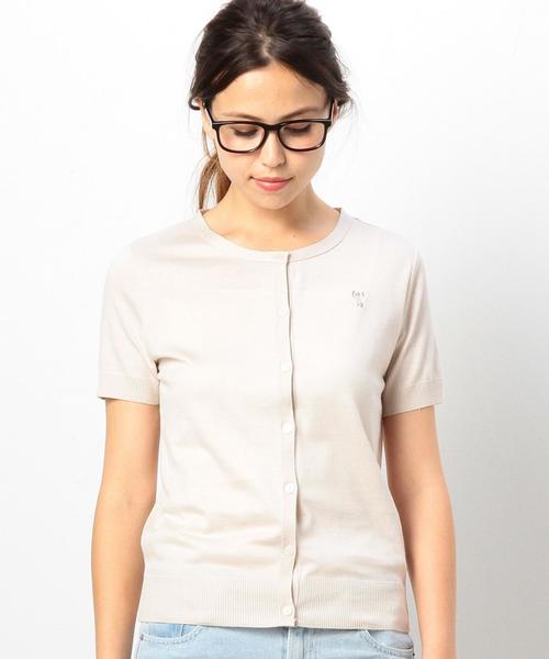 Coen コーエン の ニットソー半袖カーディガン カーディガン ボレロ Wear