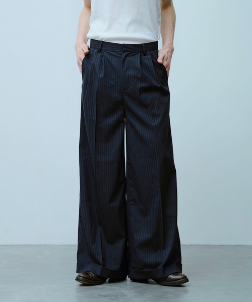 layered boxers wide slacks shorts / レイヤードトランクス