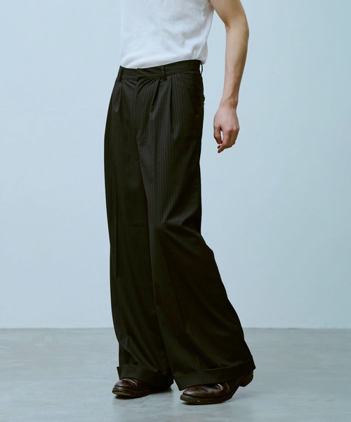 2tuck wide baggy slacks / 2タックワイドバギーフレア