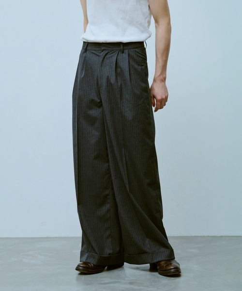 2tuck wide baggy slacks / 2タックワイドバギーフレア