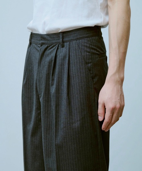 ２タックワイドバギーフレアスラックス Camphorwood ASSORTED 2 TUCK WIDE SLACKS / アソート2タックワイド