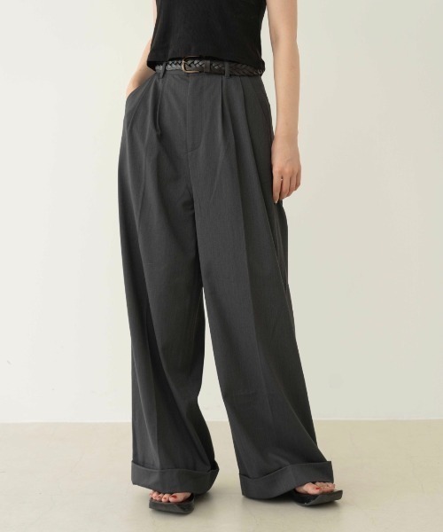 2tuck wide baggy slacks / 2タックワイドバギーフレア