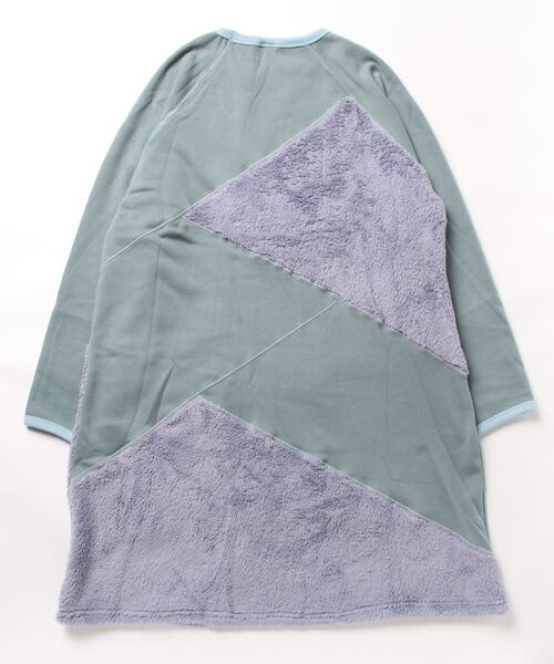 go slow caravan（ゴースローキャラバン）の「シャギー ボアランダム切替ワンピース W（ワンピース・レディース・オリーブ/ライトブルー・FREE）」の15枚目の写真