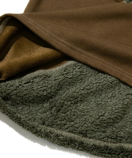 go slow caravan（ゴースローキャラバン）の「シャギー ボアランダム切替ワンピース W（ワンピース・レディース・オリーブ/ライトブルー・FREE）」の11枚目の写真