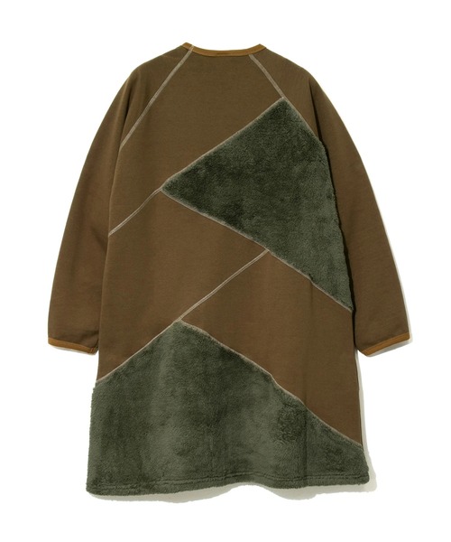 go slow caravan（ゴースローキャラバン）の「シャギー ボアランダム切替ワンピース W（ワンピース・レディース・オリーブ/ライトブルー・FREE）」の10枚目の写真