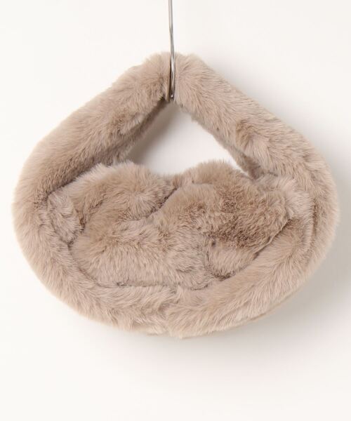 HONEYSUCKLE ROSE(ハニーサックルローズ)の「【HONEYSUCKLE ROSE】フェイクファーワンハンドルバッグ(ハンドバッグ・レディース・ベージュ/グレー・ONE SIZE)」の3枚目の写真