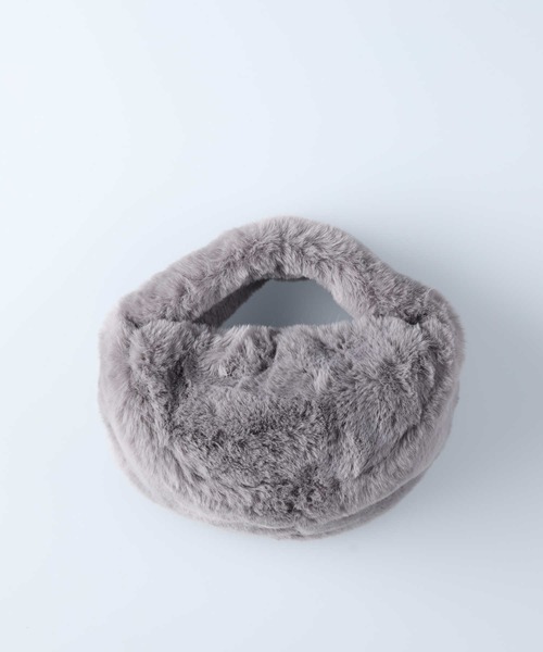 HONEYSUCKLE ROSE(ハニーサックルローズ)の「【HONEYSUCKLE ROSE】フェイクファーワンハンドルバッグ(ハンドバッグ・レディース・ベージュ/グレー・ONE SIZE)」の7枚目の写真