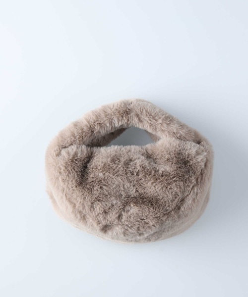 HONEYSUCKLE ROSE(ハニーサックルローズ)の「【HONEYSUCKLE ROSE】フェイクファーワンハンドルバッグ(ハンドバッグ・レディース・ベージュ/グレー・ONE SIZE)」の11枚目の写真