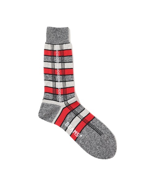 BEAMS PLUS（ビームスプラス）の「BEAMS PLUS / ジャカード ストライプ ソックス（ソックス/靴下・メンズ・グレー/ダークブラウン/ブラック系その他4/ベージュ・ONE SIZE）」の3枚目の写真