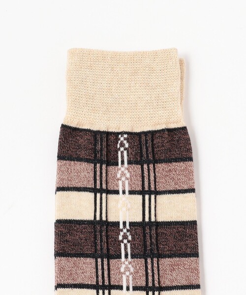 BEAMS PLUS（ビームスプラス）の「BEAMS PLUS / ジャカード ストライプ ソックス（ソックス/靴下・メンズ・グレー/ダークブラウン/ブラック系その他4/ベージュ・ONE SIZE）」の11枚目の写真