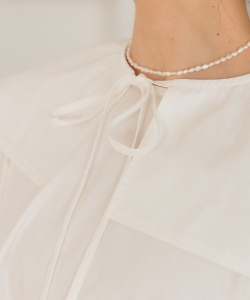 flower（フラワー）の「コンフィプリーツブラウス（シャツ/ブラウス・レディース・ホワイト/アイボリー・FREE）」の8枚目の写真