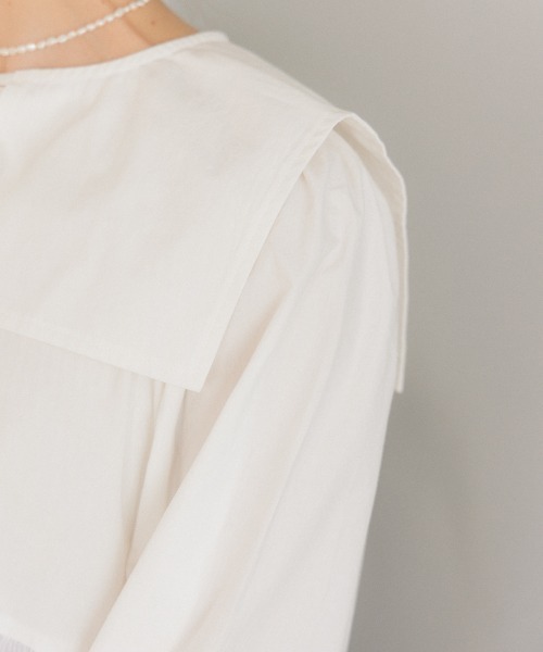 flower（フラワー）の「コンフィプリーツブラウス（シャツ/ブラウス・レディース・ホワイト/アイボリー・FREE）」の9枚目の写真