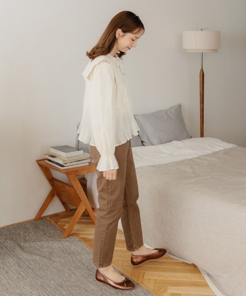 flower（フラワー）の「コンフィプリーツブラウス（シャツ/ブラウス・レディース・ホワイト/アイボリー・FREE）」の21枚目の写真