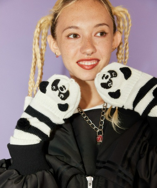 Candy Stripper（キャンディストリッパー）の「PEPE KNIT グローブ（手袋・レディース・ホワイト×ブラック・FREE）」の2枚目の写真