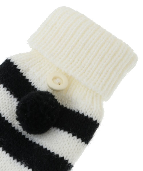 Candy Stripper（キャンディストリッパー）の「PEPE KNIT グローブ（手袋・レディース・ホワイト×ブラック・FREE）」の9枚目の写真