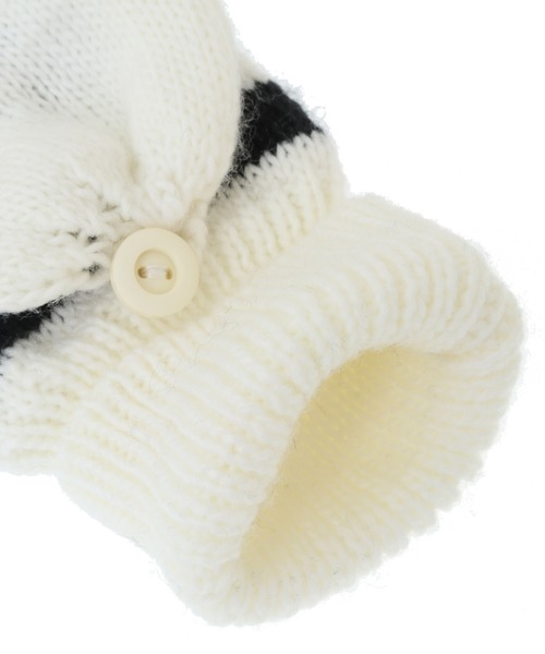 Candy Stripper（キャンディストリッパー）の「PEPE KNIT グローブ（手袋・レディース・ホワイト×ブラック・FREE）」の10枚目の写真