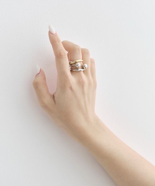 UNITED TOKYO（ユナイテッドトウキョウ）の「【WEB限定】ダブルボールトリオリング（リング・レディース・その他2・FREE）」の9枚目の写真