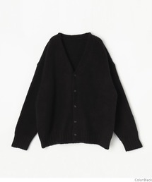 メンズ モヘヤ風カラーニットカーデ