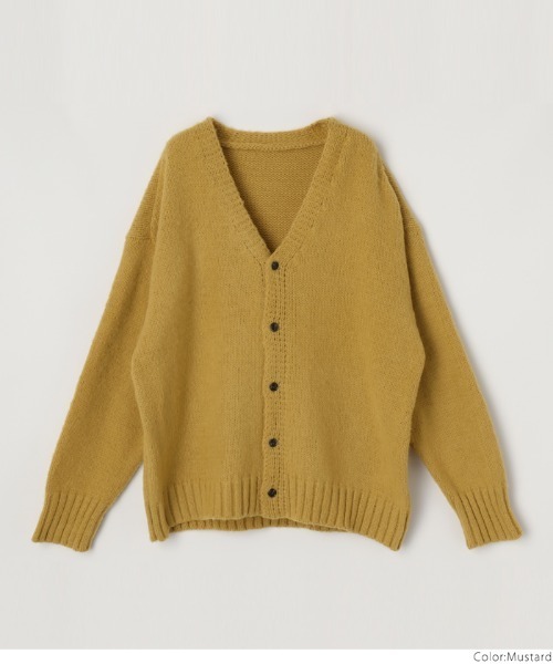 coca（coca）（コカ）の「メンズ モヘヤ風カラーニットカーデ（カーディガン/ボレロ・メンズ・マスタード/グリーン/ブラック・M/L）」の14枚目の写真