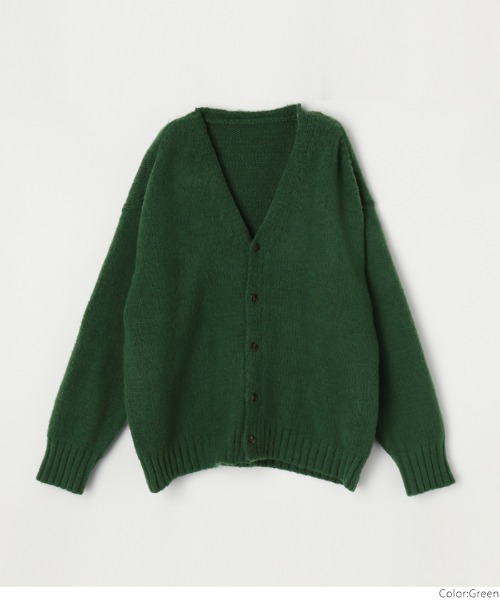 coca（coca）（コカ）の「メンズ モヘヤ風カラーニットカーデ（カーディガン/ボレロ・メンズ・マスタード/グリーン/ブラック・M/L）」の15枚目の写真