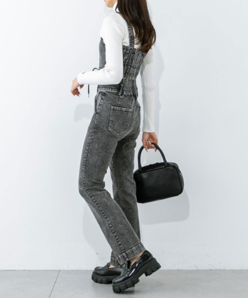 OLIVE des OLIVE（オリーブデオリーブ）の「レースアップマルチWAYサロペット　1032090290（サロペット/オーバーオール・レディース・スミクロ/ブルー・FREE）」の15枚目の写真