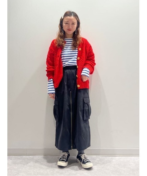 BACK NUMBER(バックナンバー)の「【BACK NUMBER】フィッシャーマンニットカーディガン(カーディガン/ボレロ・レディース・キナリ/レッド・L/M)」の6枚目の写真