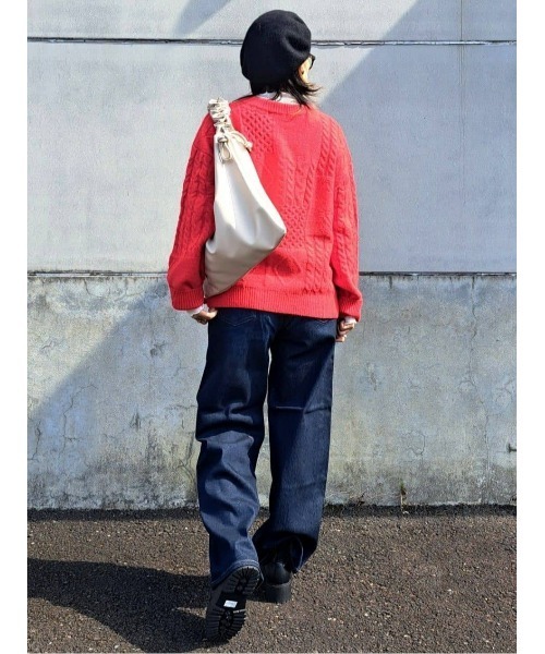 BACK NUMBER(バックナンバー)の「【BACK NUMBER】フィッシャーマンニットカーディガン(カーディガン/ボレロ・レディース・キナリ/レッド・L/M)」の11枚目の写真