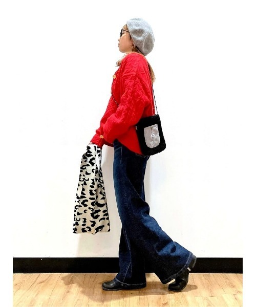 BACK NUMBER(バックナンバー)の「【BACK NUMBER】フィッシャーマンニットカーディガン(カーディガン/ボレロ・レディース・キナリ/レッド・L/M)」の14枚目の写真