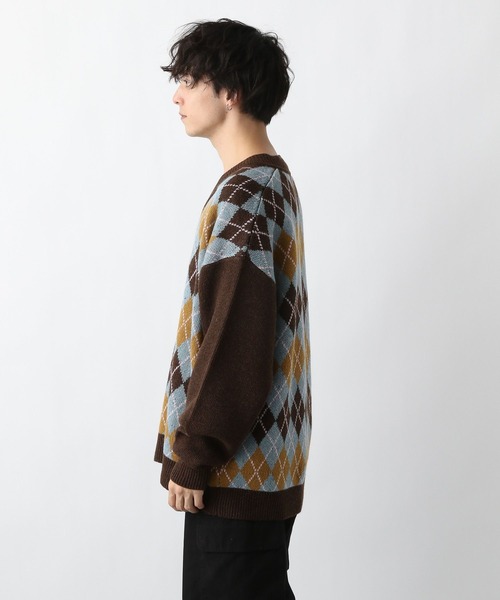 ruru 　s1992　コムデギャルソン【M】茶系 ツリー柄 ニット RAGEBLUE（レイジブルー）の「【green mountain threadworks