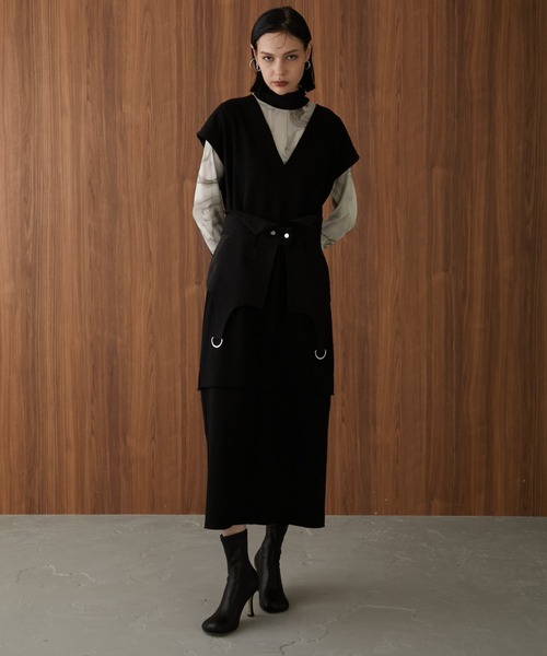 casane（カサネ）の「ラウンドソックスブーツ（ブーツ・レディース・ブラック・1/2）」の6枚目の写真