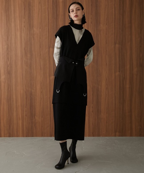 casane（カサネ）の「ラウンドソックスブーツ（ブーツ・レディース・ブラック・1/2）」の7枚目の写真