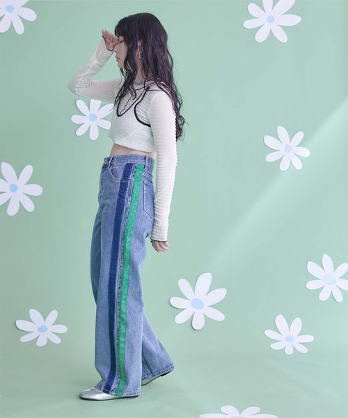 セール】ガーターベルトカットソートップス（Tシャツ/カットソー