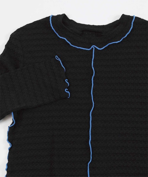 miette(ミエット)の「ガーターベルトカットソートップス(Tシャツ/カットソー・レディース・ブラック/オフホワイト・FREE)」の7枚目の写真