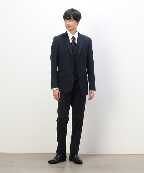 COMME CA ISM(コムサイズム)の「【セットアップ対応】ポリエステル ウール ギャバ ベスト(スーツベスト・メンズ・グレー/ネイビー/ブラック・SMALL/MEDIUM/LARGE/X-LARGE)」の20枚目の写真