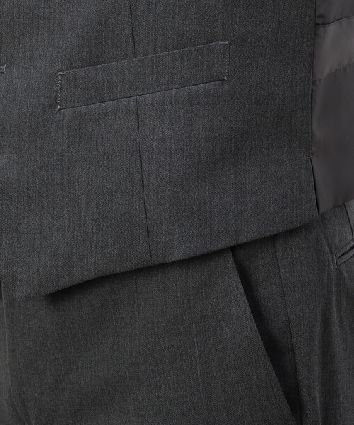 COMME CA ISM(コムサイズム)の「【セットアップ対応】ポリエステル ウール ギャバ ベスト(スーツベスト・メンズ・グレー/ネイビー/ブラック・SMALL/MEDIUM/LARGE/X-LARGE)」の10枚目の写真