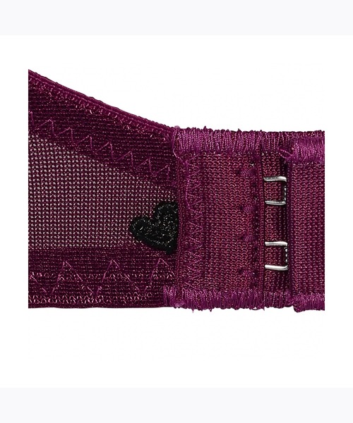 AMOSTYLE BY Triumph(アモスタイルバイトリンプ)の「【背中すっきり!後ろ姿も気を抜かないブラ&ショーツセット】チャーミングラマースリムラインDeepV ブラ&ショーツセット ラインアートステッチ【B,C,Dカップ】AMST1410 WHU2 + Hikini JX(ブラ&ショーツ・レディース・パープル・B65/B75/C65/D80/D70/C80/D75/B70/C75/D65/C70)」の8枚目の写真