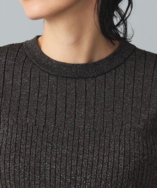 BEAMS BOY（ビームスボーイ）の「maturely / Rame Frill Rib 5Sleeves（ニット/セーター・レディース・ベージュ/サックスブルー/ブラック・ONE SIZE）」の12枚目の写真