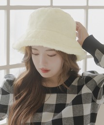 フェイクファーバケットハット/23623